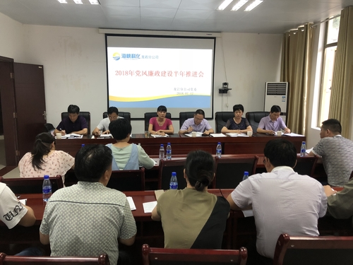 謝顏果：龍巖分公司召開2018年黨風(fēng)廉政建設(shè)半年推進(jìn)會(huì).jpg